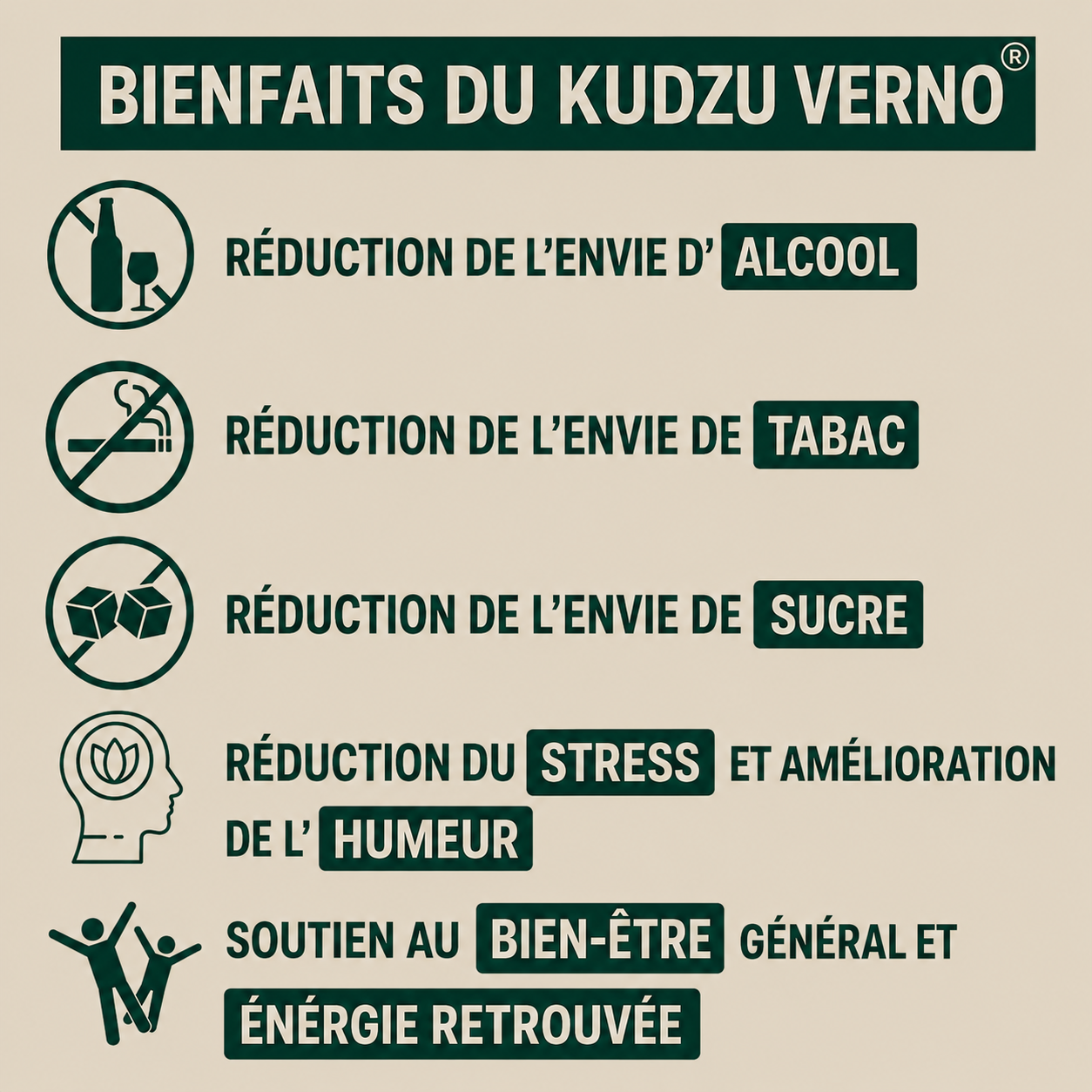 Kudzu Verno 40 mg d’isoflavone - 100% naturel